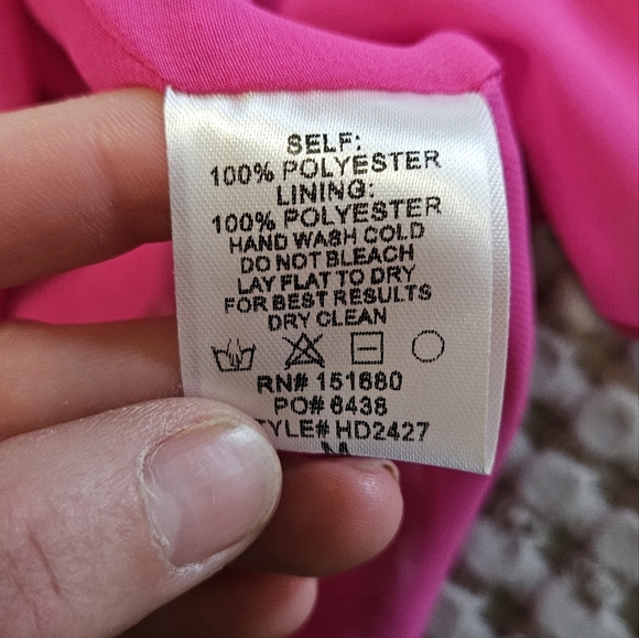 STORIA Fuchsia Sleeveless Front Twist Satin Maxi Dress. Size Medium - Picture 15 of 15